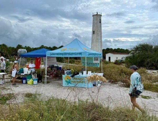 Volunteers clean up Egmont Key