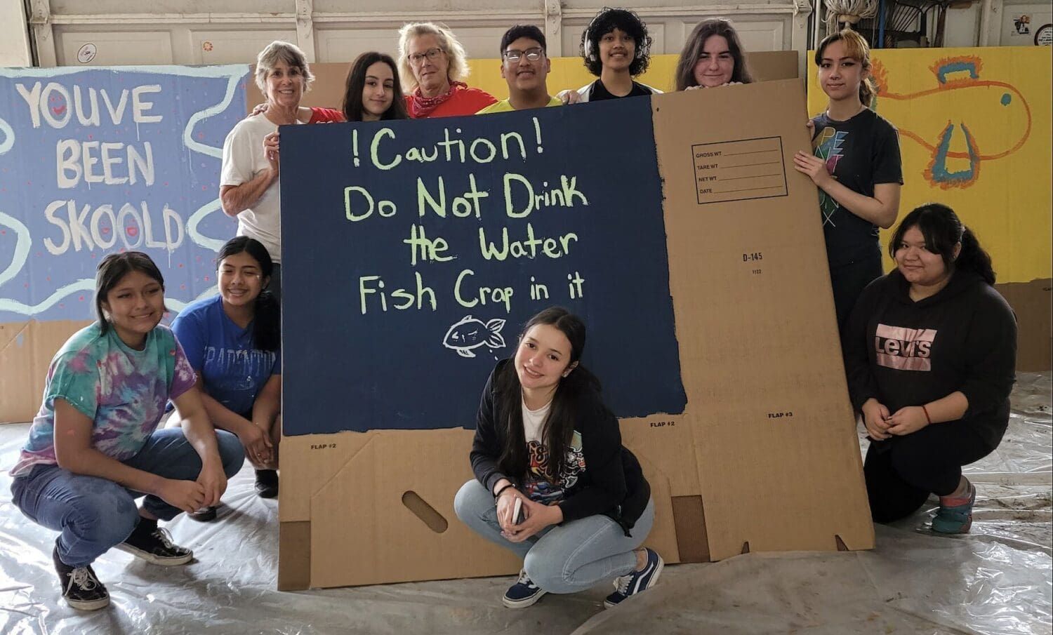 Local students add art to trash