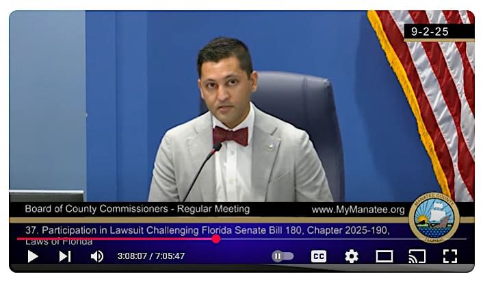 Manatee County joining SB 180 legal challenge