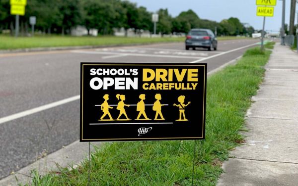 School in session; slow down