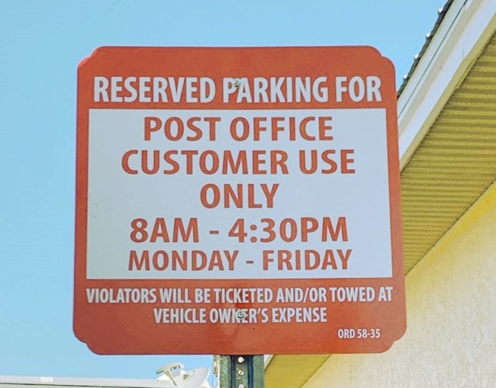 After-hours parking now allowed at post office - AMI Sun