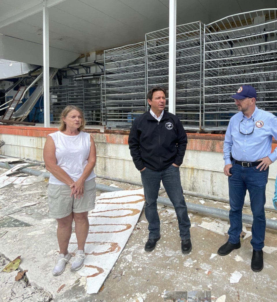 DeSantis surveys Cortez hurricane damage