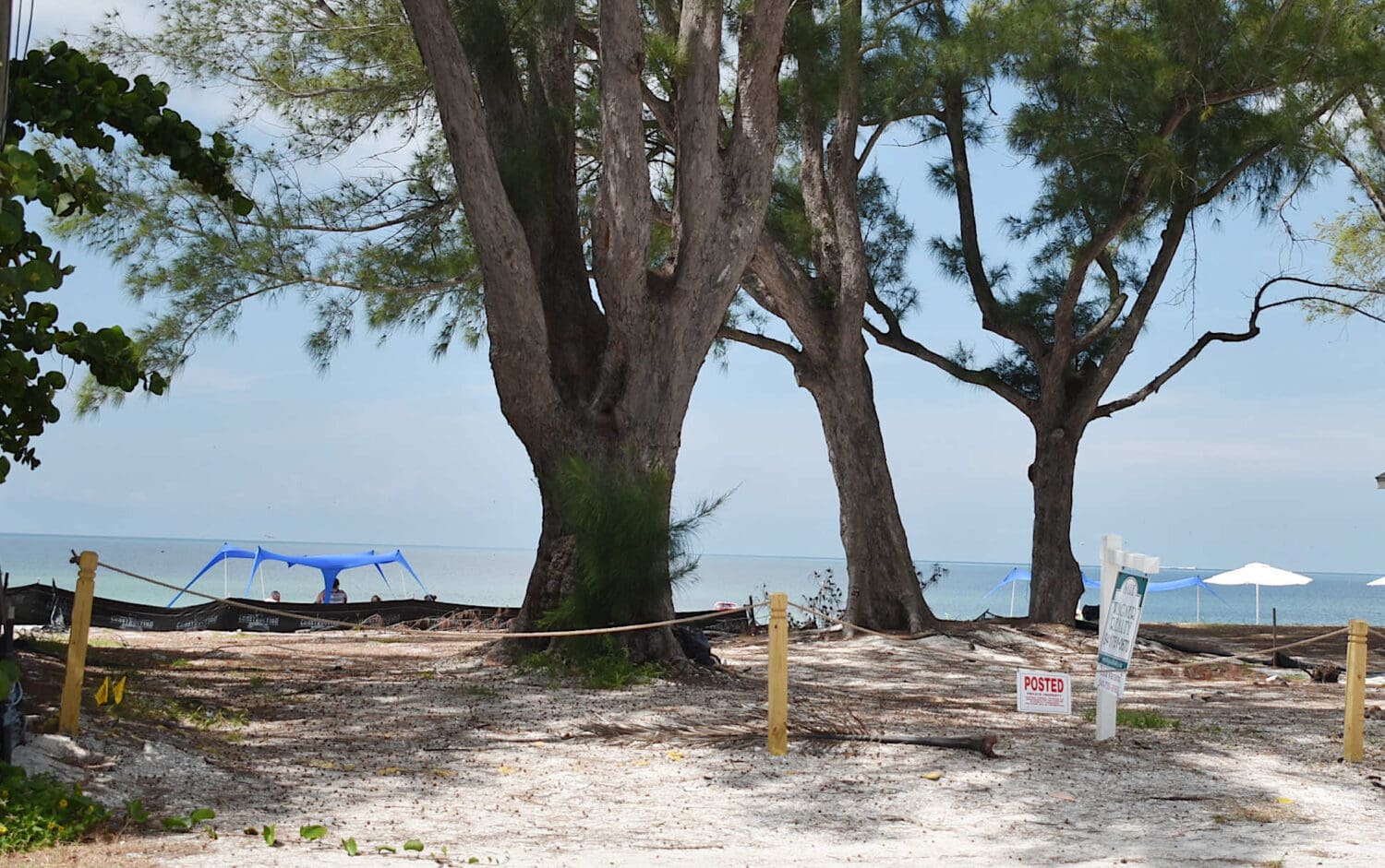Beachfront property now vacant due to hurricane