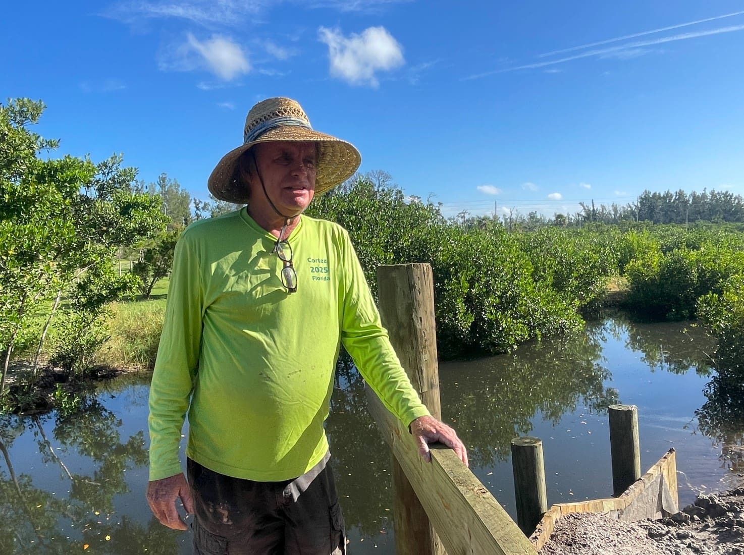 Allen Garner, who designed many of the upgrades at the FISH Preserve, gives an Oct. 4 tour. - Leslie Lake | Sun