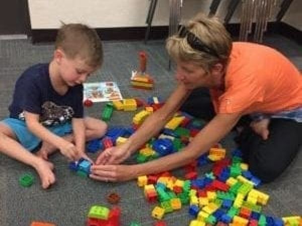Legos at the Island Branch Library