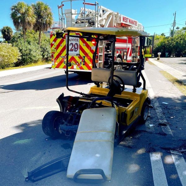 Island resident seriously injured in golf cart/auto crash
