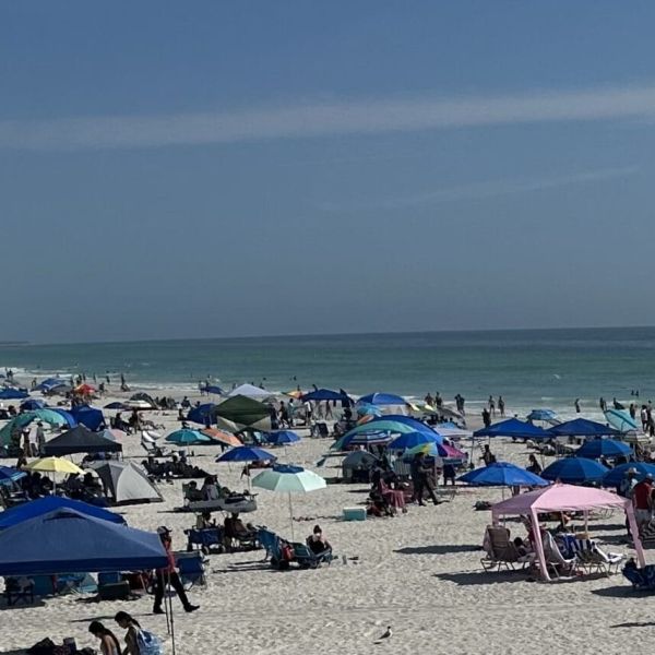 April brings big crowds, heavy traffic