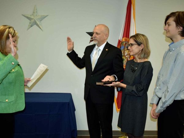Farrington sworn in as elections supervisor