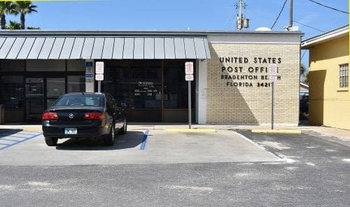 Post office towing includes handicapped parking
