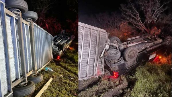 Beach horse trailer involved in collision