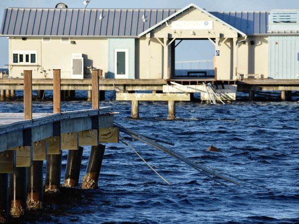 City Pier badly damaged, temporary ferry landing installed