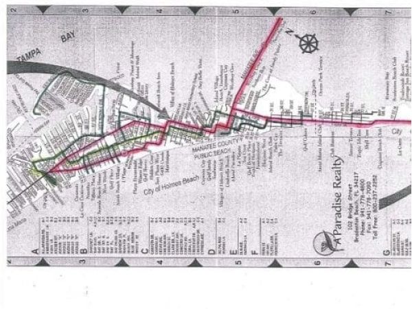 Holmes Beach golf cart low speed vehicle map