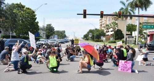 Protestors peacefully take to Bradenton streets