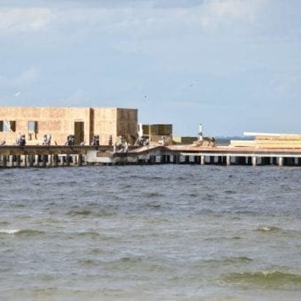 Construction begins on pier buildings