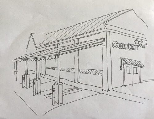 Center board update awning