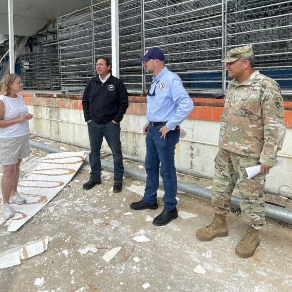 DeSantis surveys Cortez hurricane damage