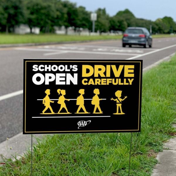 School in session; slow down