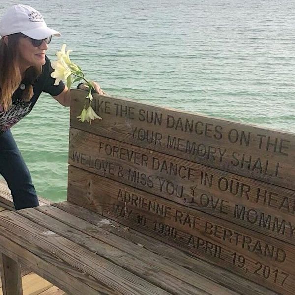 Family seeks missing memorial bench plank