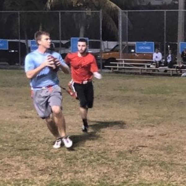 Adult gridiron action at the Center