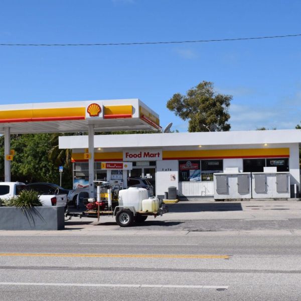 Hurricane floods local gas station tanks