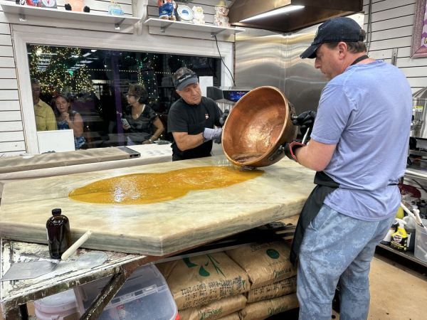 Peppermint permeates parade party