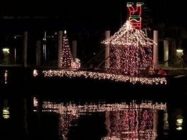 Bradenton Beach Christmas on Bridge Street Winning boat