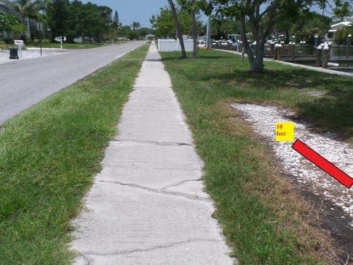 Holmes Beach bike path 10 feet