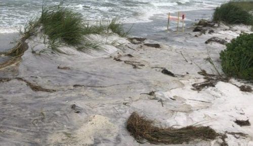 beach storm damage