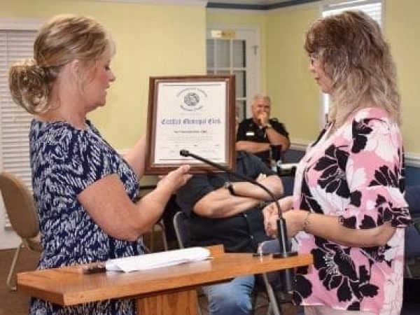 Sanclemente honored as Certified Municipal Clerk