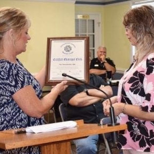 Sanclemente honored as Certified Municipal Clerk