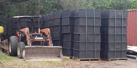 Dock floats delivered, project moving forward