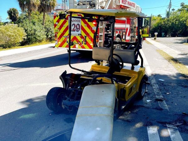 Island resident seriously injured in golf cart/auto crash
