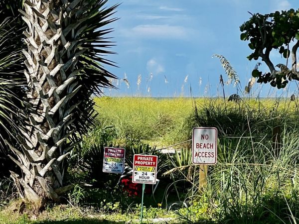Beach access remains closed