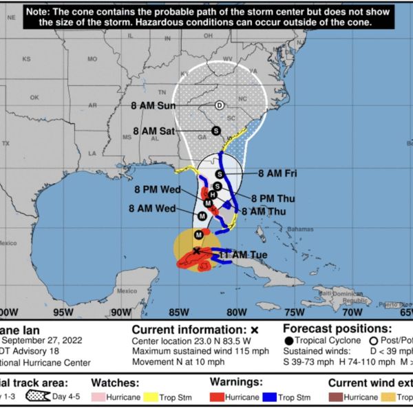 Hurricane Ian, a day at a time
