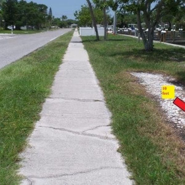 Holmes Beach bike path 10 feet