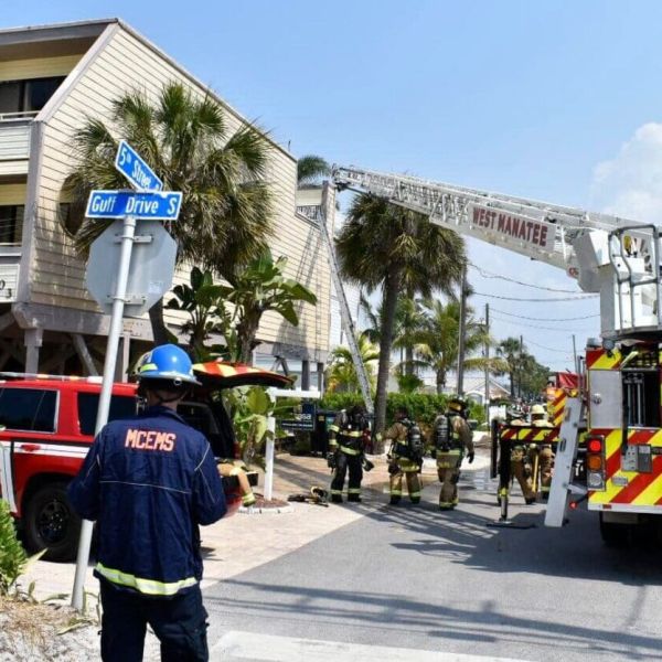 Multiple departments fight Bradenton Beach fire