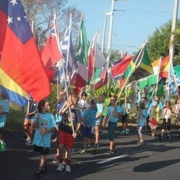 Flag parade