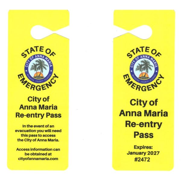 Anna Maria issuing new re-entry passes
