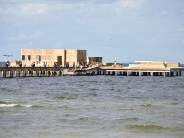 Construction begins on pier buildings