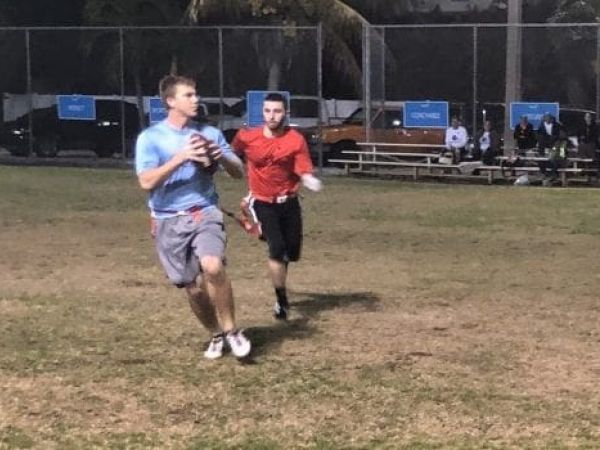 Adult gridiron action at the Center