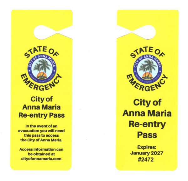 Anna Maria issuing new re-entry passes
