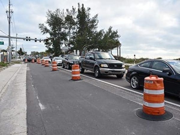 Bradenton Beach paving delays