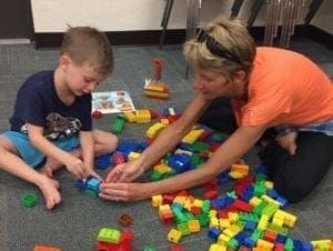 Legos at the Island Branch Library