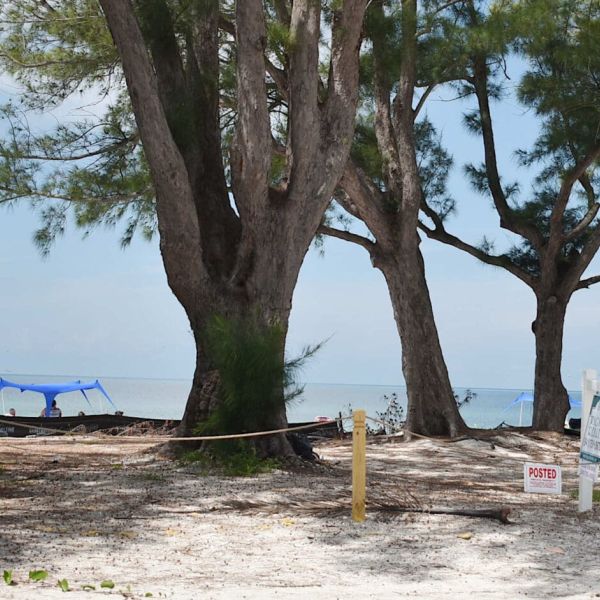 Beachfront property now vacant due to hurricane