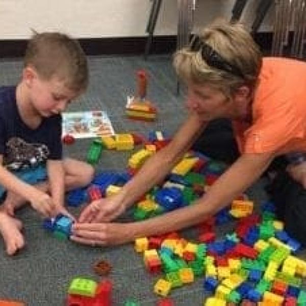 Legos at the Island Branch Library