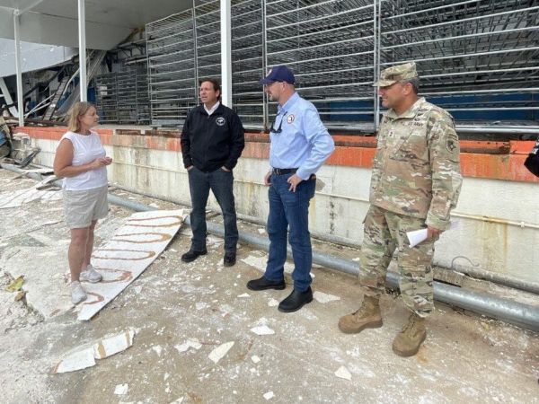 DeSantis surveys Cortez hurricane damage