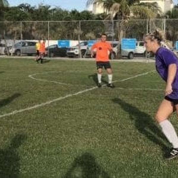 Center adult soccer girls