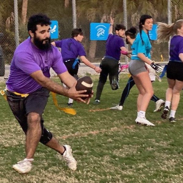 Flag football lights up Center field