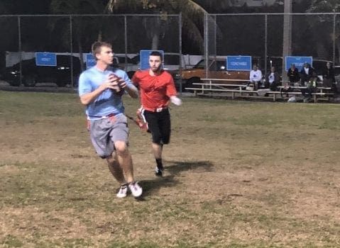 Adult gridiron action at the Center