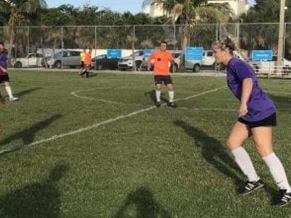 Center adult soccer girls